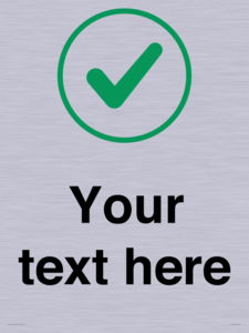 IV7138: Custom plain background, green tick in circle sign