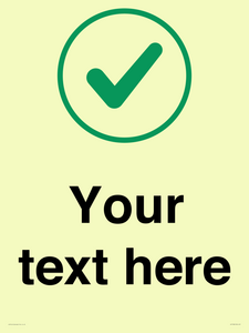 IV7138: Custom plain background, green tick in circle sign