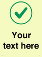IV7138: Custom plain background, green tick in circle sign