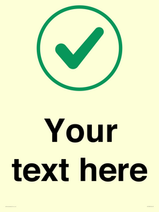 IV7138: Custom plain background, green tick in circle sign