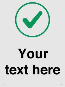 IV7138: Custom plain background, green tick in circle sign
