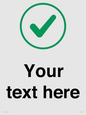 IV7138: Custom plain background, green tick in circle sign