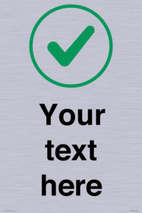 IV7138: Custom plain background, green tick in circle sign