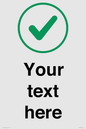 IV7138: Custom plain background, green tick in circle sign