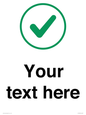 IV7138: Custom plain background, green tick in circle sign