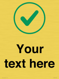 IV7138: Custom plain background, green tick in circle sign