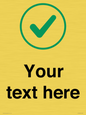 IV7138: Custom plain background, green tick in circle sign