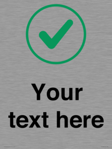 IV7138: Custom plain background, green tick in circle sign