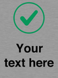 IV7138: Custom plain background, green tick in circle sign