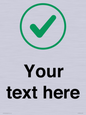 IV7138: Custom plain background, green tick in circle sign