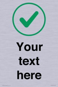 IV7138: Custom plain background, green tick in circle sign