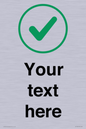 IV7138: Custom plain background, green tick in circle sign