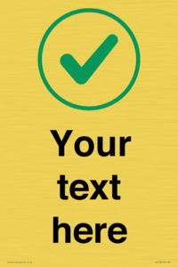 IV7138: Custom plain background, green tick in circle sign