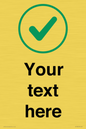 IV7138: Custom plain background, green tick in circle sign