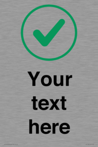 IV7138: Custom plain background, green tick in circle sign