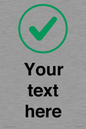 IV7138: Custom plain background, green tick in circle sign