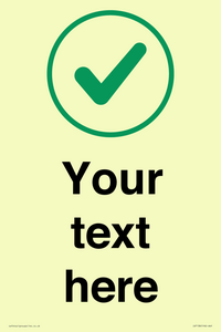 IV7138: Custom plain background, green tick in circle sign