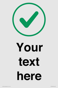 IV7138: Custom plain background, green tick in circle sign