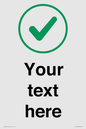 IV7138: Custom plain background, green tick in circle sign