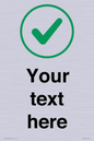 IV7138: Custom plain background, green tick in circle sign