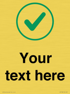 IV7138: Custom plain background, green tick in circle sign