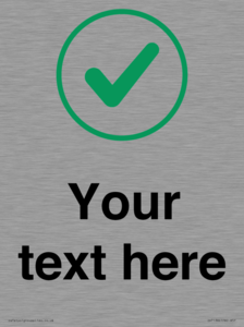 IV7138: Custom plain background, green tick in circle sign