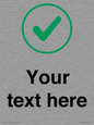 IV7138: Custom plain background, green tick in circle sign