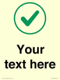 IV7138: Custom plain background, green tick in circle sign