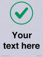 IV7138: Custom plain background, green tick in circle sign