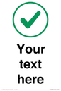 IV7138: Custom plain background, green tick in circle sign