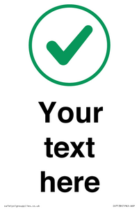 IV7138: Custom plain background, green tick in circle sign