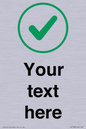 IV7138: Custom plain background, green tick in circle sign
