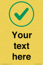 IV7138: Custom plain background, green tick in circle sign