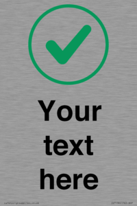 IV7138: Custom plain background, green tick in circle sign