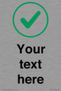 IV7138: Custom plain background, green tick in circle sign