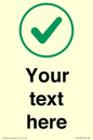 IV7138: Custom plain background, green tick in circle sign