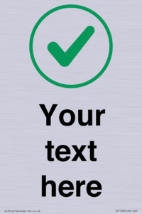 IV7138: Custom plain background, green tick in circle sign