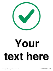 IV7138: Custom plain background, green tick in circle sign