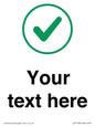 IV7138: Custom plain background, green tick in circle sign