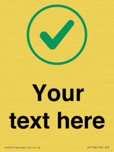IV7138: Custom plain background, green tick in circle sign