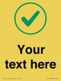 IV7138: Custom plain background, green tick in circle sign