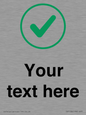 IV7138: Custom plain background, green tick in circle sign