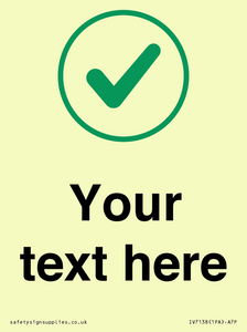IV7138: Custom plain background, green tick in circle sign