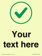 IV7138: Custom plain background, green tick in circle sign
