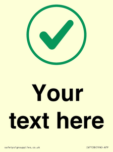 IV7138: Custom plain background, green tick in circle sign