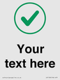 IV7138: Custom plain background, green tick in circle sign