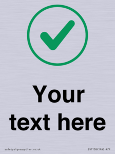 IV7138: Custom plain background, green tick in circle sign