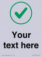 IV7138: Custom plain background, green tick in circle sign