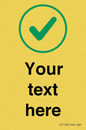 IV7138: Custom plain background, green tick in circle sign