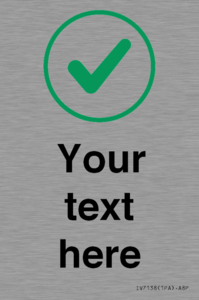 IV7138: Custom plain background, green tick in circle sign